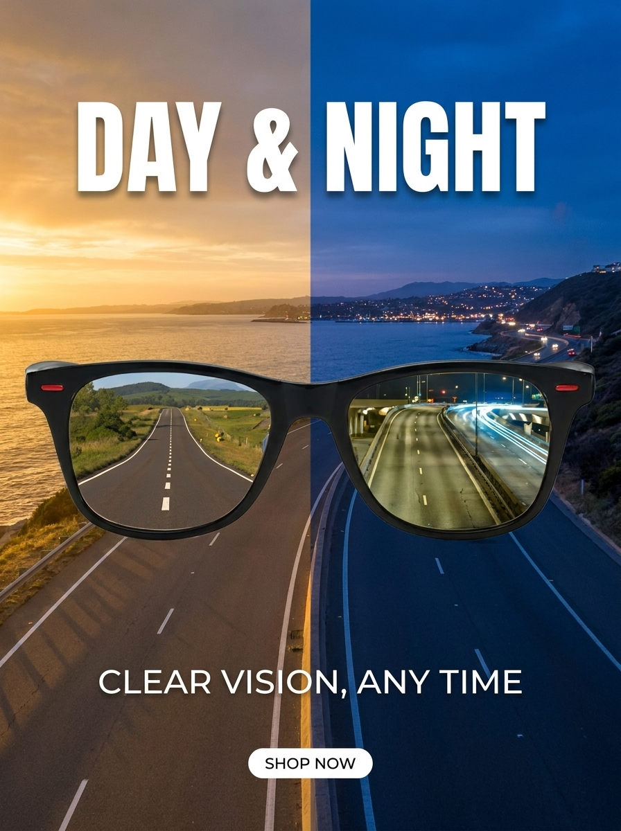 CoolCarry Night Vision Driving Glasses — Anti-Glare, Polarised Lenses for Day & Night
